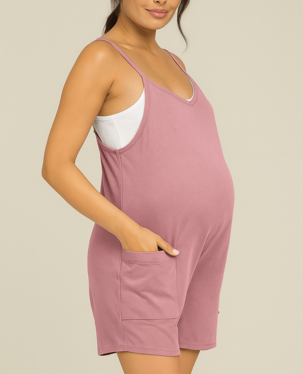 Oversized Jumpsuit Shorts - Maternity & Postpartum
