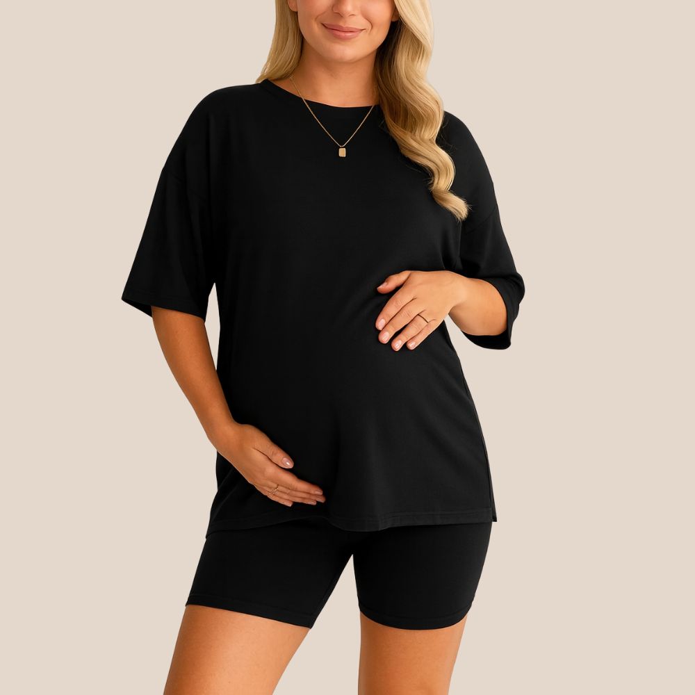 Maternity Comfort Tee & Shorts Two-Piece