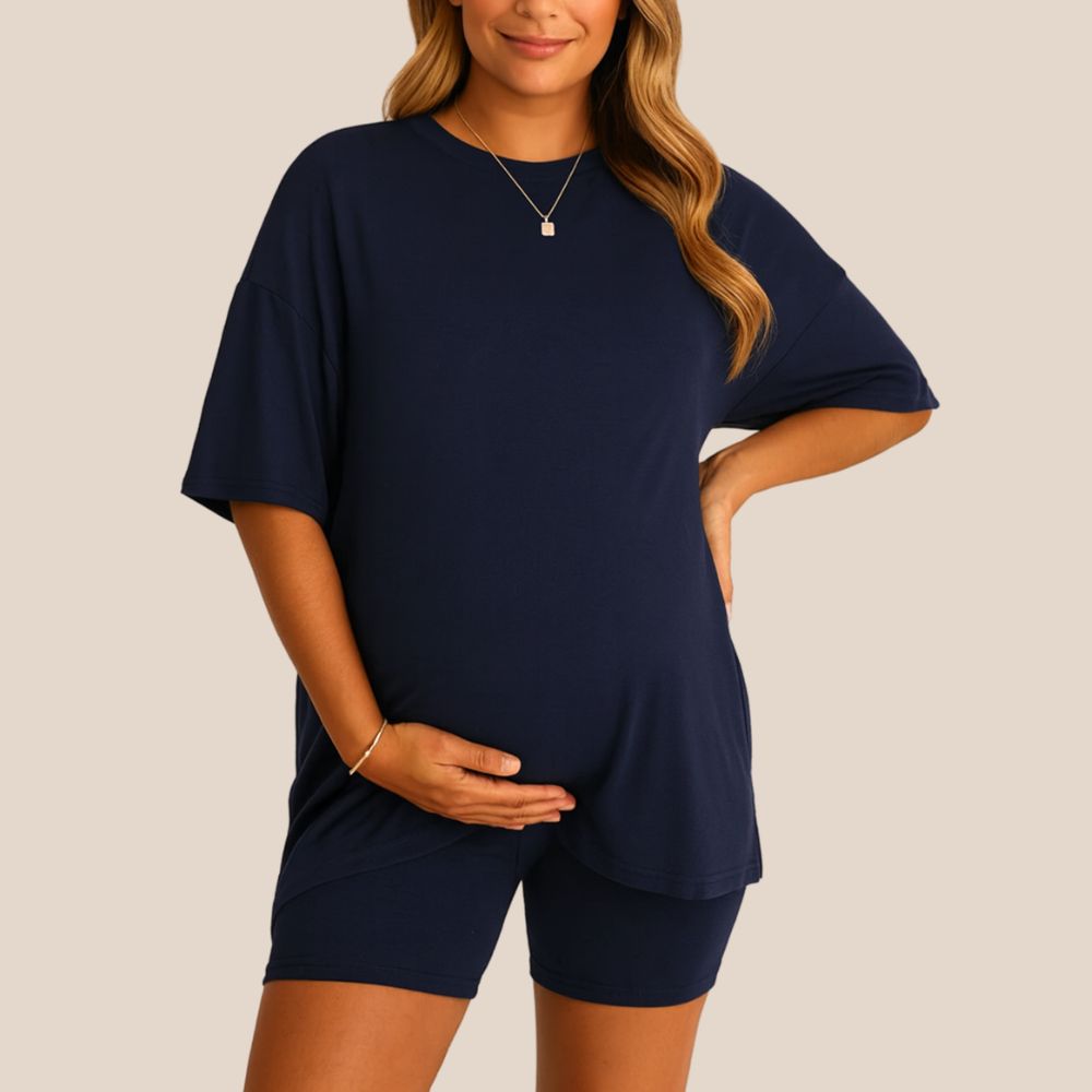 Maternity Comfort Tee & Shorts Two-Piece