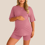 Maternity Comfort Tee & Shorts Two-Piece